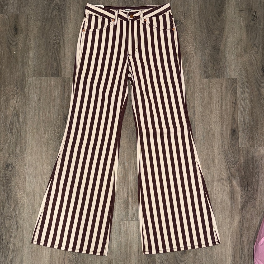 Wrangler Brown and Cream Striped Pants
